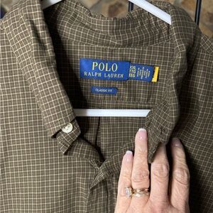 Polo by Ralph Lauren Men's Tan Plaid Shirt